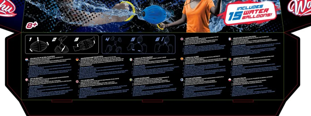 Goliath Zoom Ball Hydro - Vang- en werpspel - Multikleur