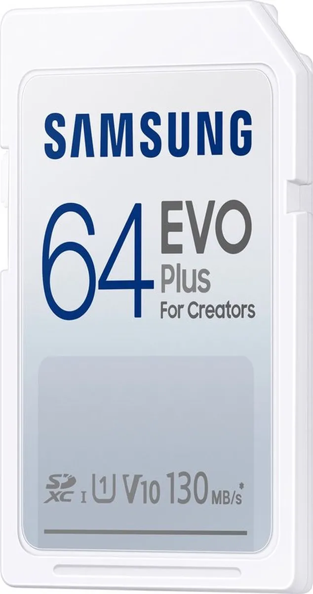 Samsung EVO Plus SD Kaart 64GB - 130MB/s