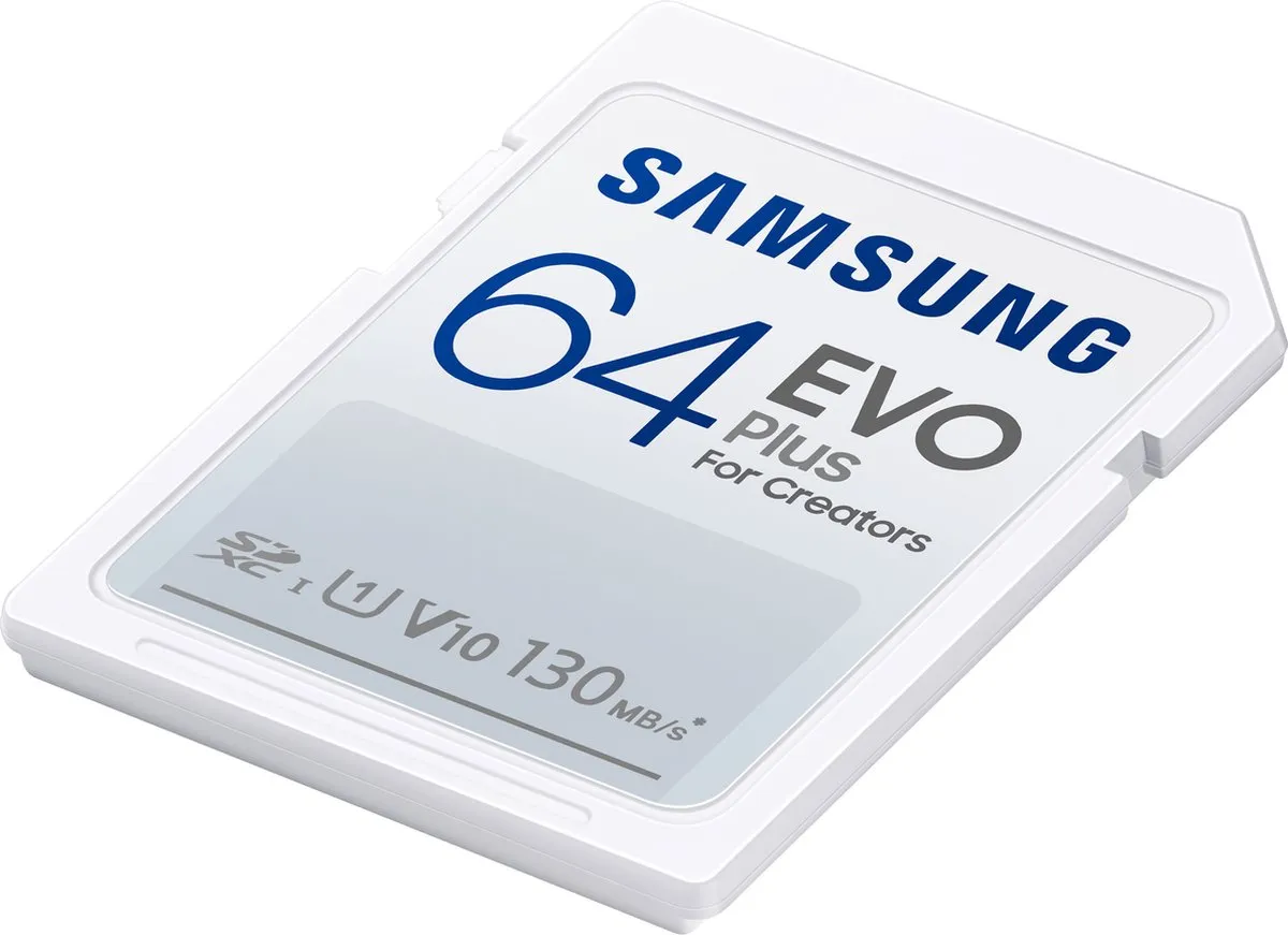 Samsung EVO Plus SD Kaart 64GB - 130MB/s