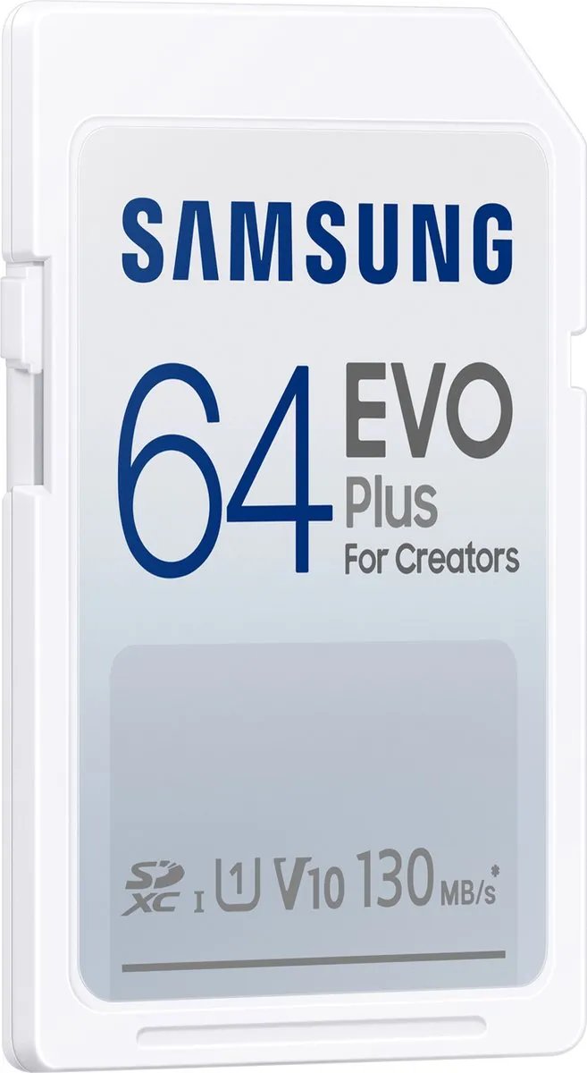 Samsung EVO Plus SD Kaart 64GB - 130MB/s