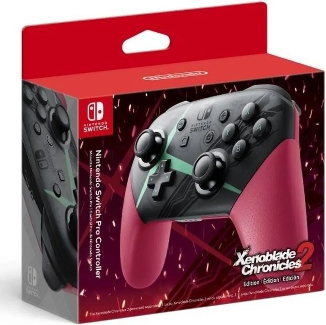Nintendo Switch Pro Controller Xenoblade 2 - Rood - 1300mAh