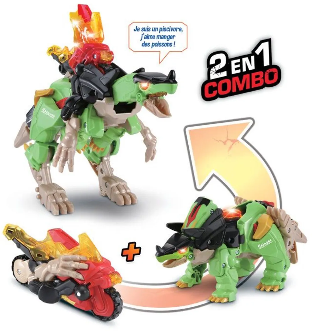Vtech Switch & Go Dino Combo Spinops Multicolor - afbeelding 6 van 6