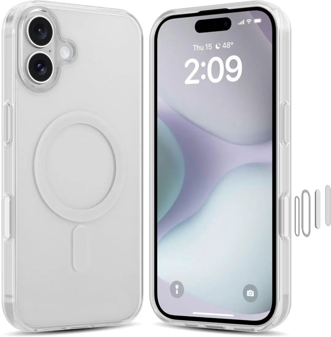Hoesje geschikt voor iPhone 16 PLUS geschikt voor MagSafe magnetisch mobiel tele
