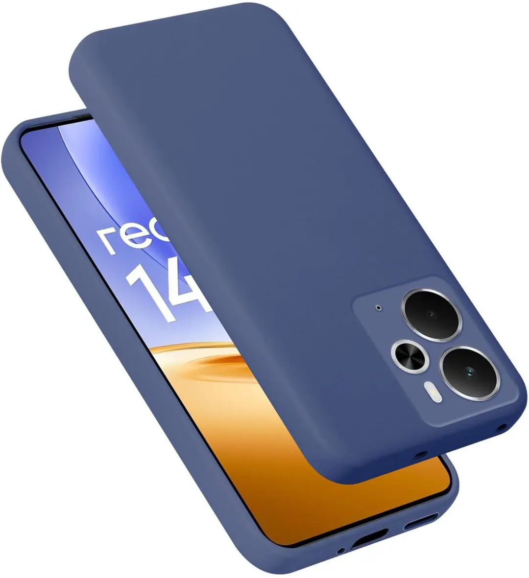 Cadorabo Hoesje geschikt voor Realme 14 Case in Liquid Blauw Beschermhoes gemaak