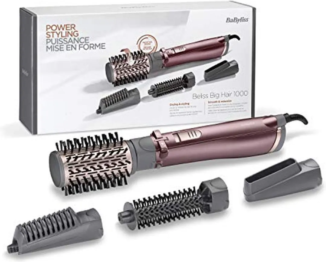 Babyliss Beliss Big Hair AS960E Föhnborstel - 1000W - Oud roze