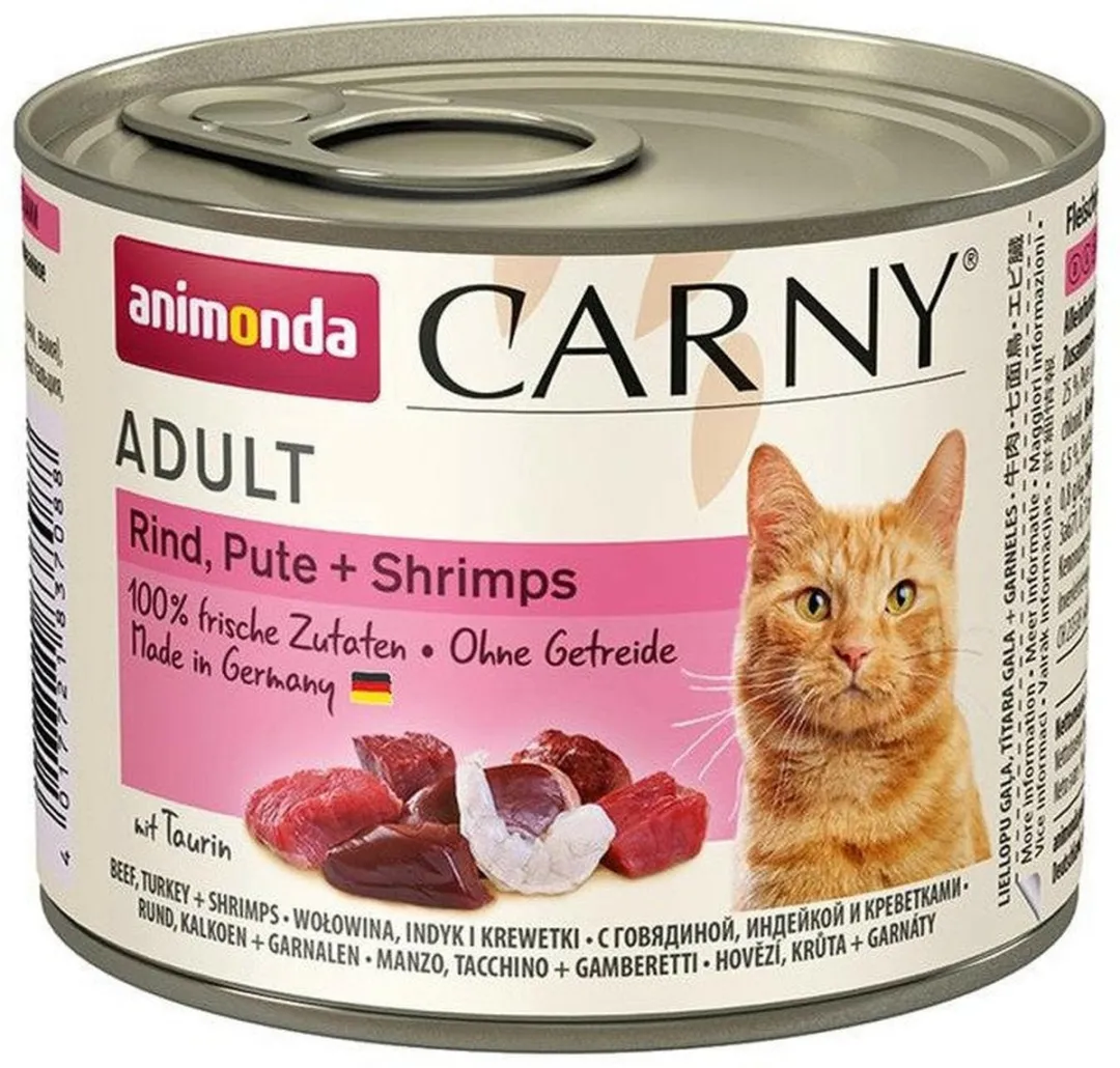 Animonda Carny Adult Rund Kalkoen Garnaal - 6x200g