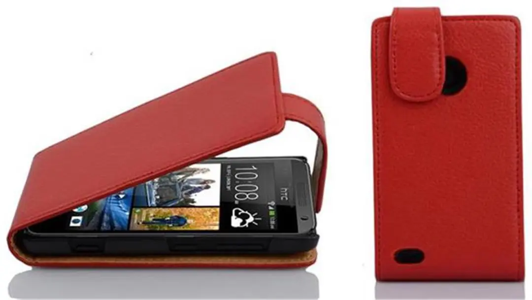 Cadorabo Hoesje geschikt voor HTC Desire 300 in INFERNO ROOD