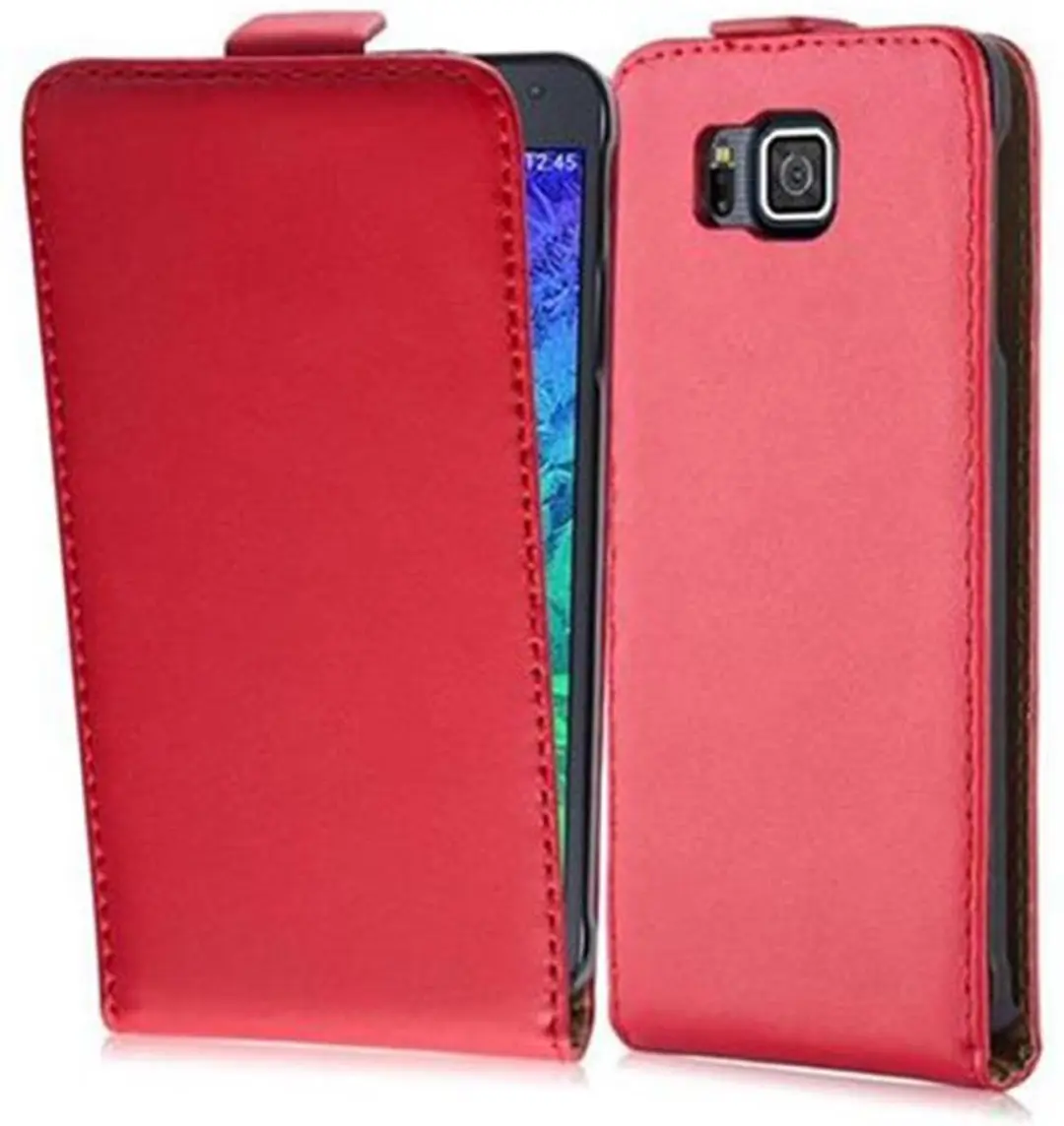 Cadorabo Hoesje geschikt voor Samsung Galaxy ALPHA in CHILI ROOD