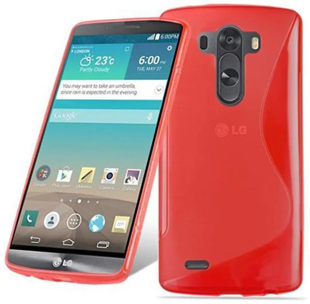 Cadorabo Hoesje geschikt voor LG G3 STYLUS in INFERNO ROOD