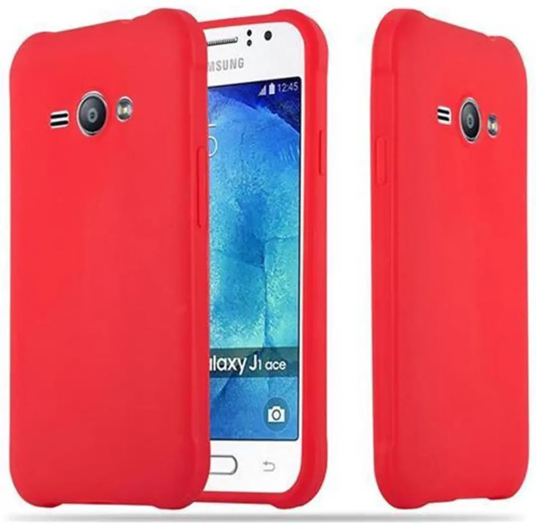 Cadorabo Hoesje geschikt voor Samsung Galaxy J1 ACE in CANDY ROOD