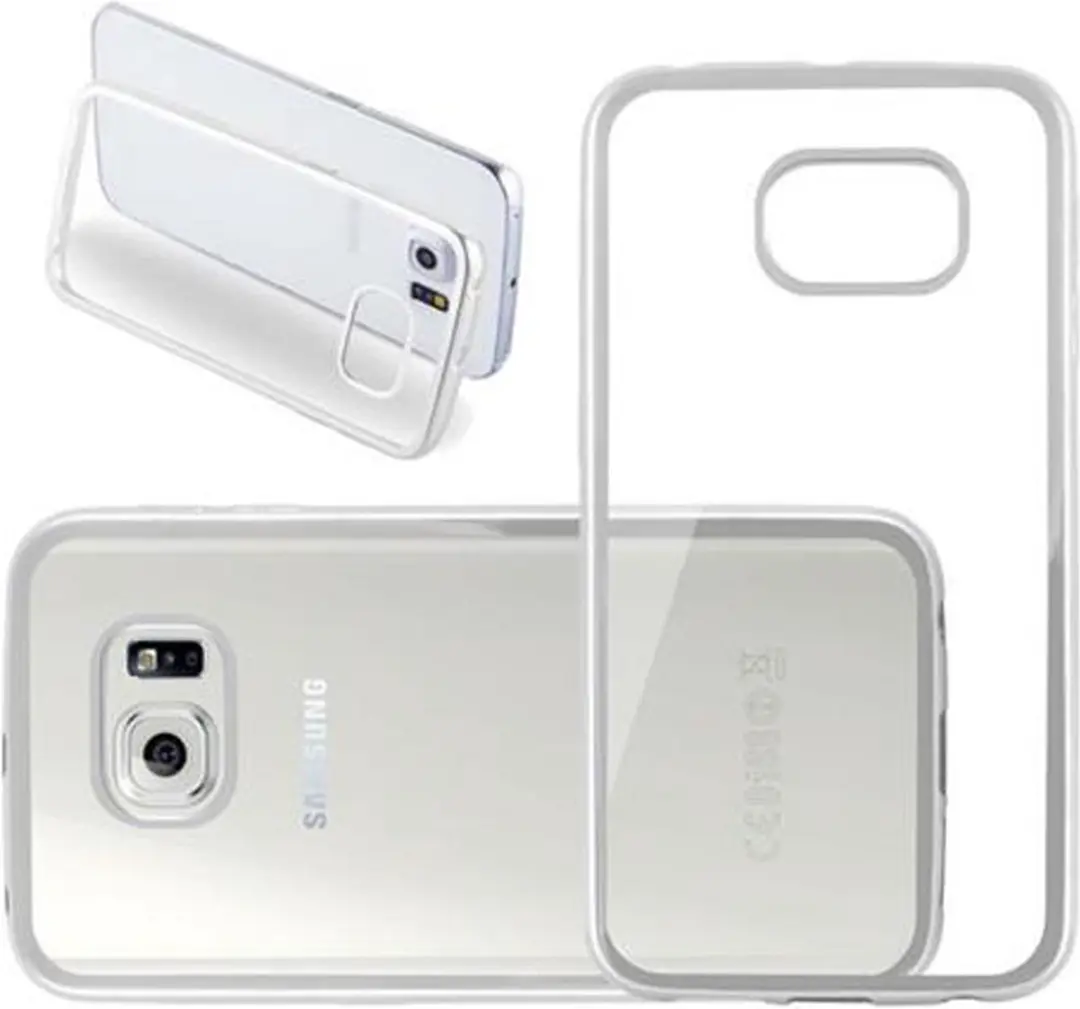 Cadorabo Hoesje geschikt voor Samsung Galaxy S6 EDGE in CHROOM ZILVER