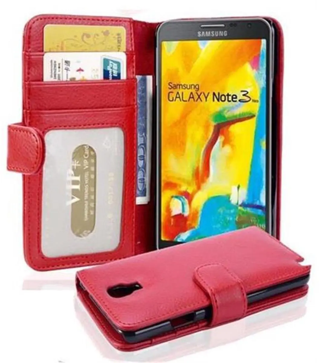 Cadorabo Hoesje geschikt voor Samsung Galaxy NOTE 3 NEO in INFERNO ROOD