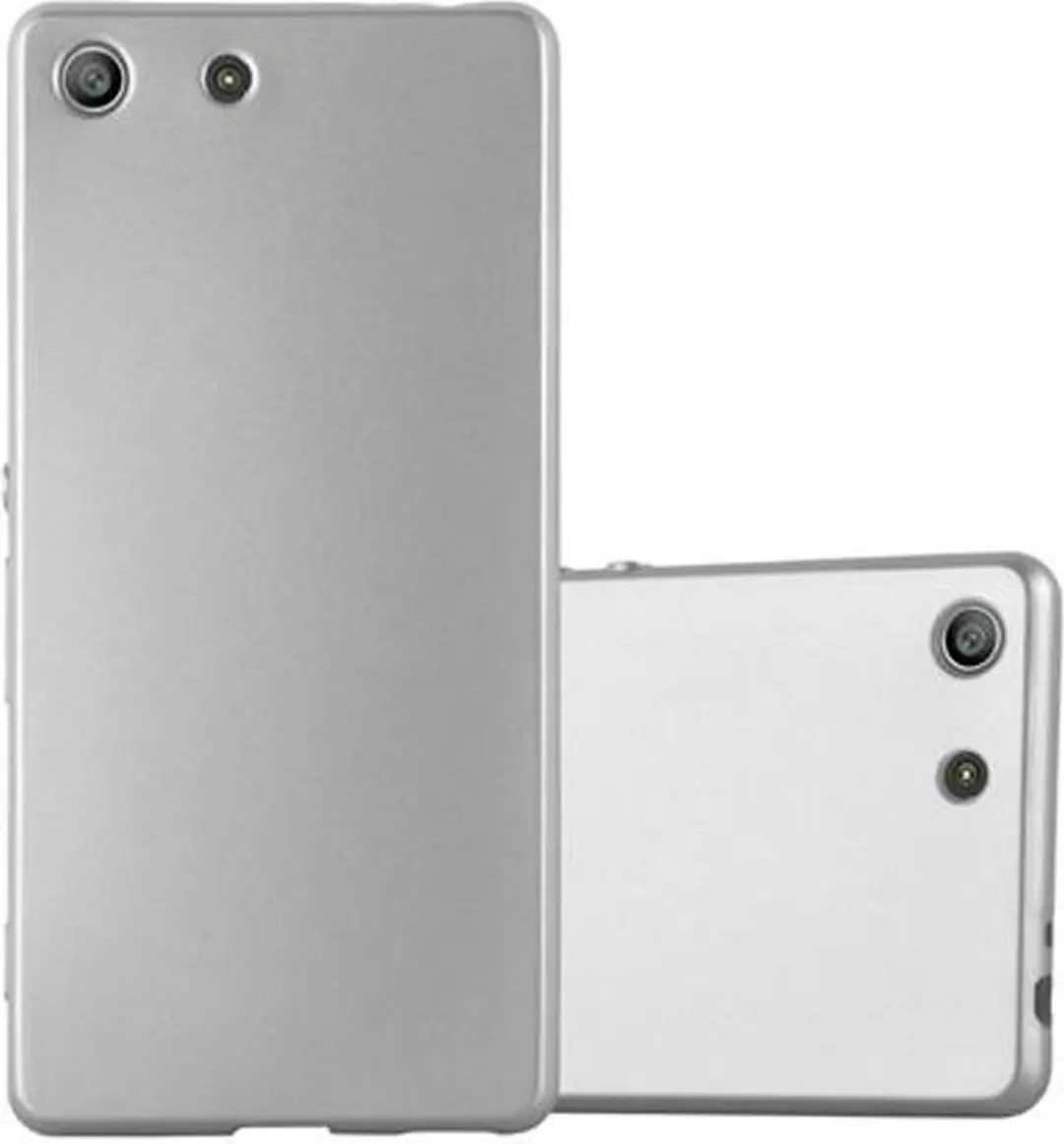 Cadorabo Hoesje geschikt voor Sony Xperia M5 in METALLIC ZILVER
