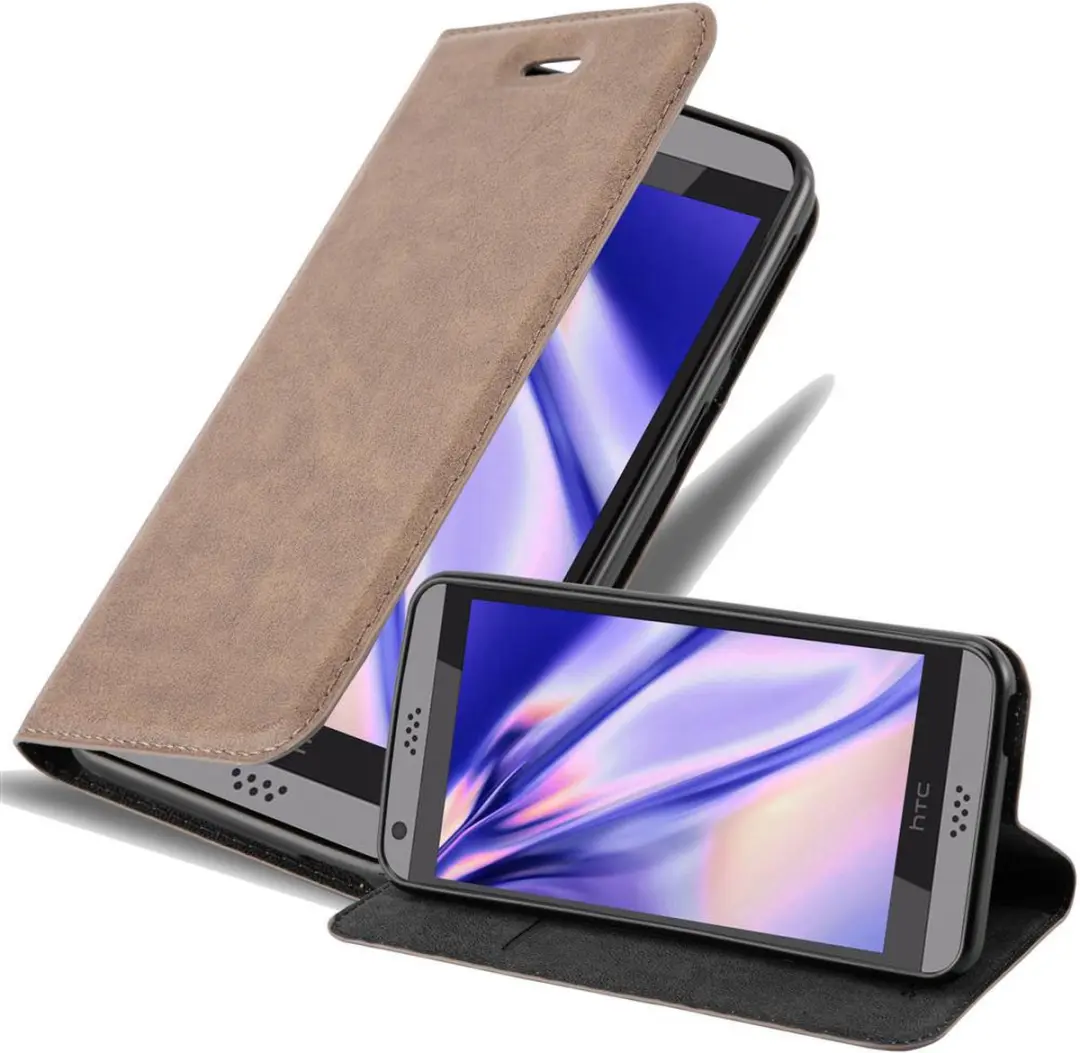 Cadorabo Hoesje geschikt voor HTC Desire 530 / 630 in KOFFIE BRUIN - Beschermhoes met magnetische sluiting, standfunctie en kaartvakje Book Case Cover Etui