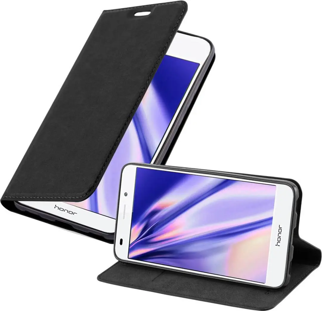 Cadorabo Hoesje geschikt voor Honor 5C in ZWARTE NACHT
