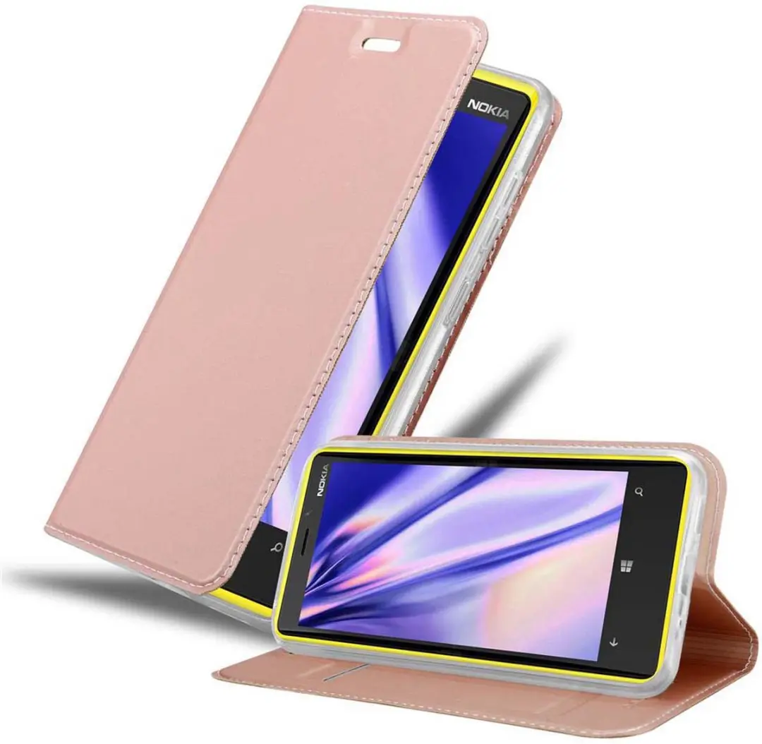 Cadorabo Hoesje geschikt voor Nokia Lumia 920 in CLASSY ROSE GOUD