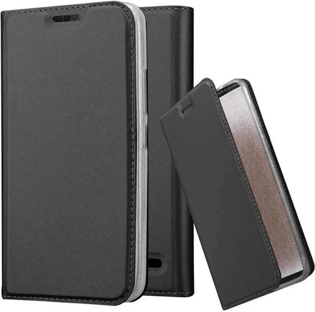 Cadorabo Hoesje geschikt voor Motorola MOTO E4 in CLASSY ZWART