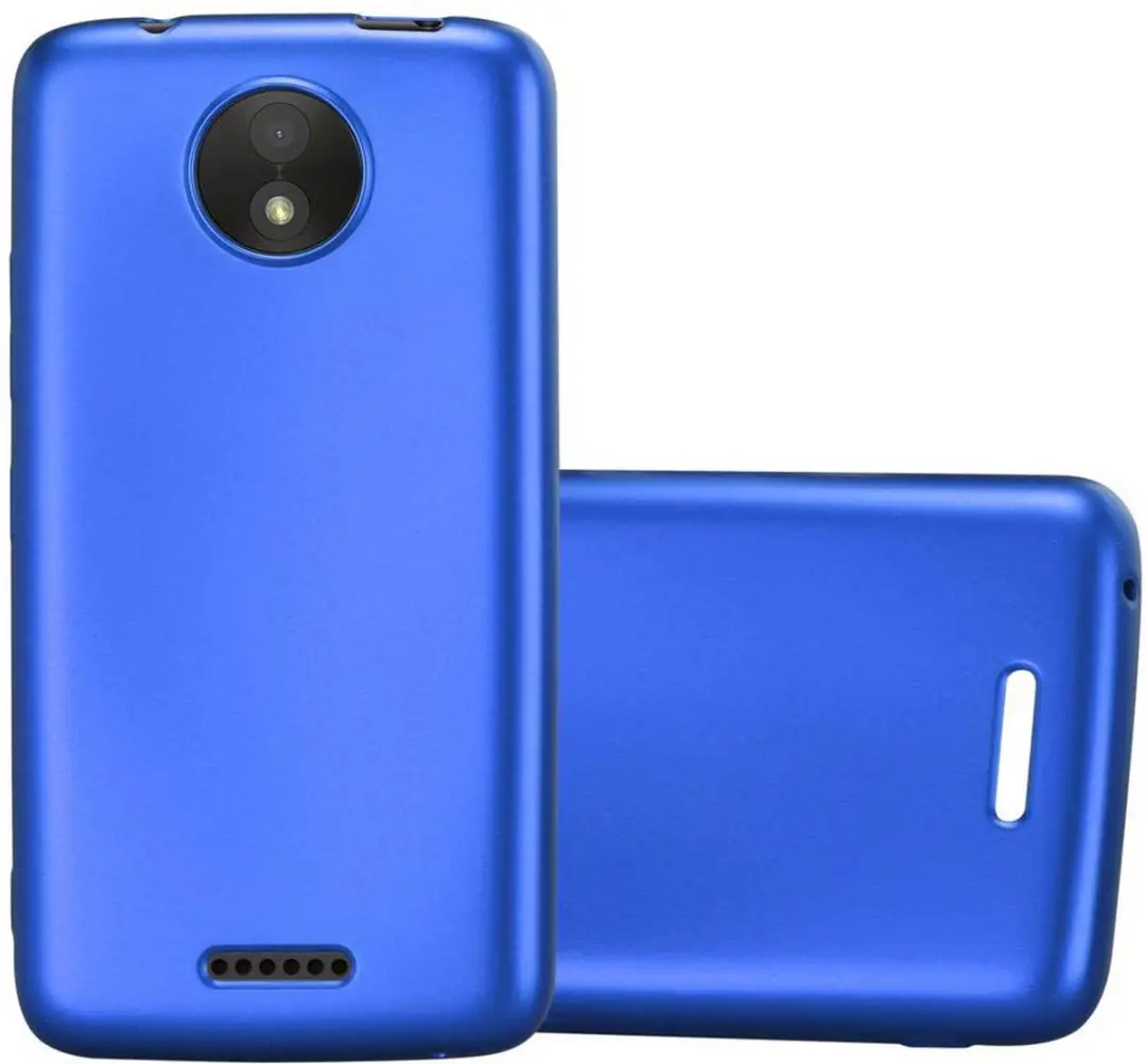 Cadorabo Hoesje geschikt voor Motorola MOTO C in METAAL BLAUW
