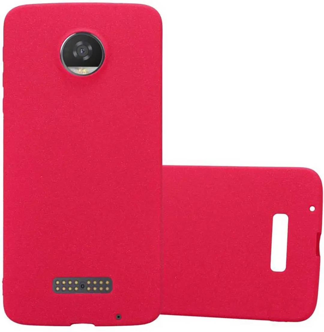Cadorabo Hoesje geschikt voor Motorola MOTO Z2 in FROST ROOD