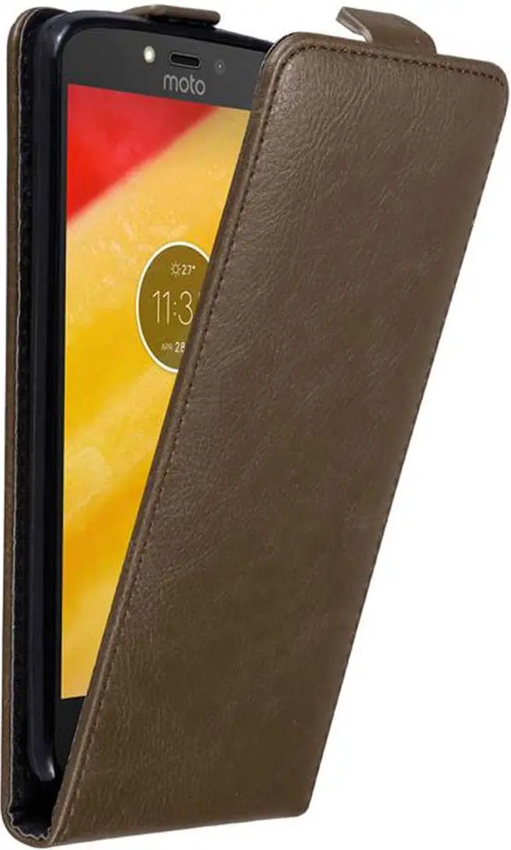Cadorabo Hoesje geschikt voor Motorola MOTO C PLUS in KOFFIE BRUIN