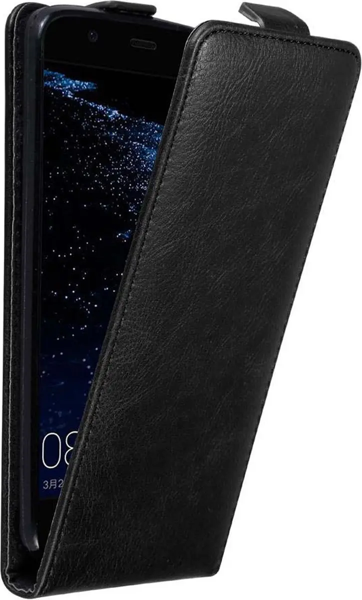 Cadorabo Hoesje geschikt voor Huawei P10 LITE in ZWARTE NACHT