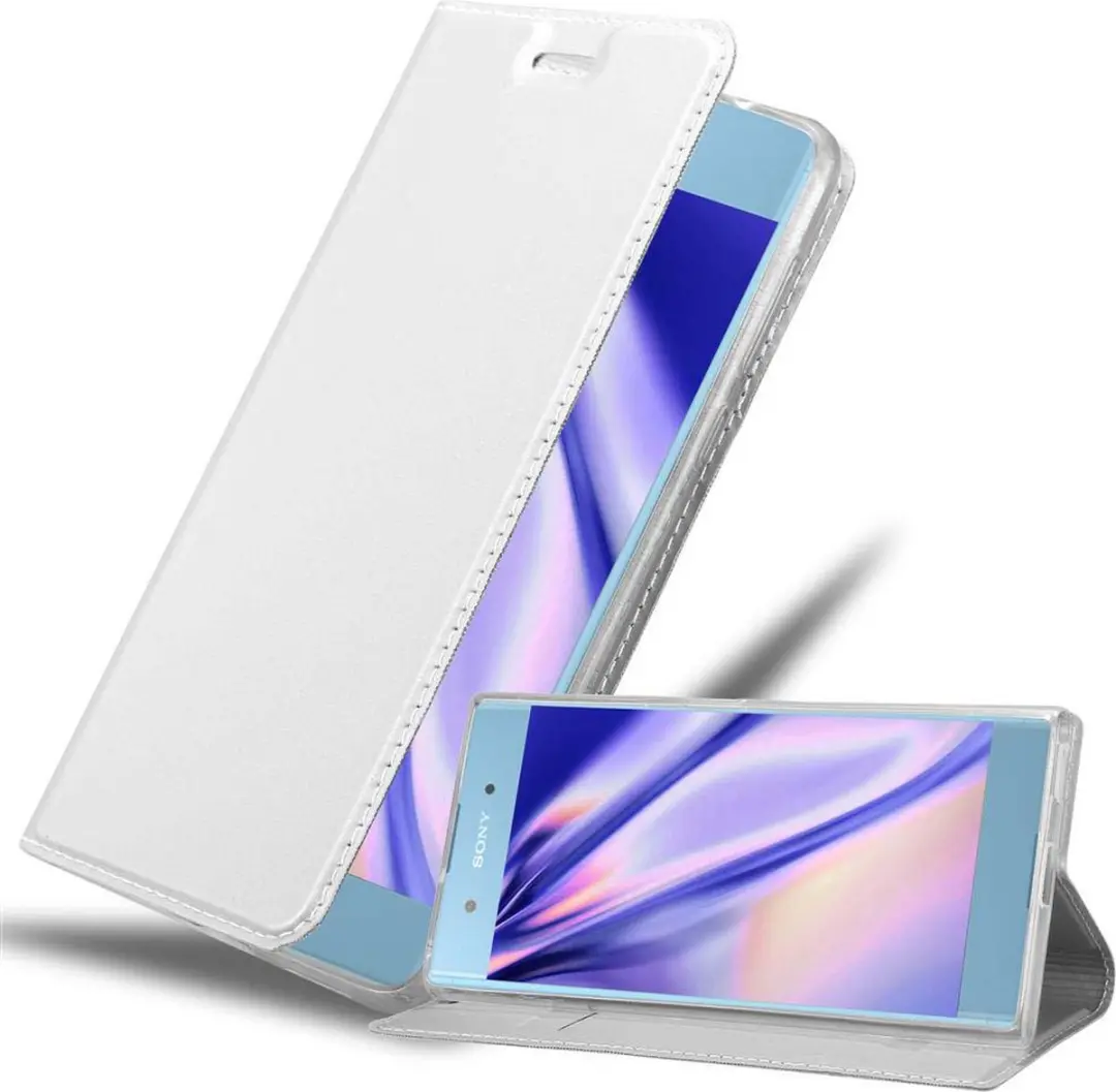 Cadorabo Hoesje geschikt voor Sony Xperia XA1 PLUS in CLASSY ZILVER