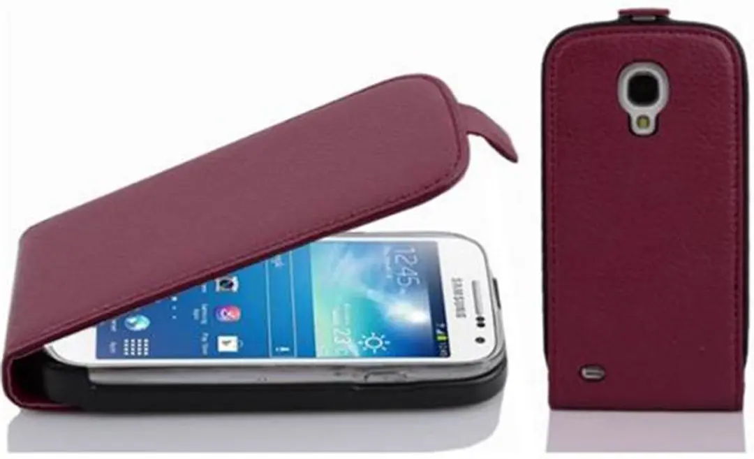Cadorabo Hoesje geschikt voor Samsung Galaxy S4 MINI in BORDEAUX PAARS