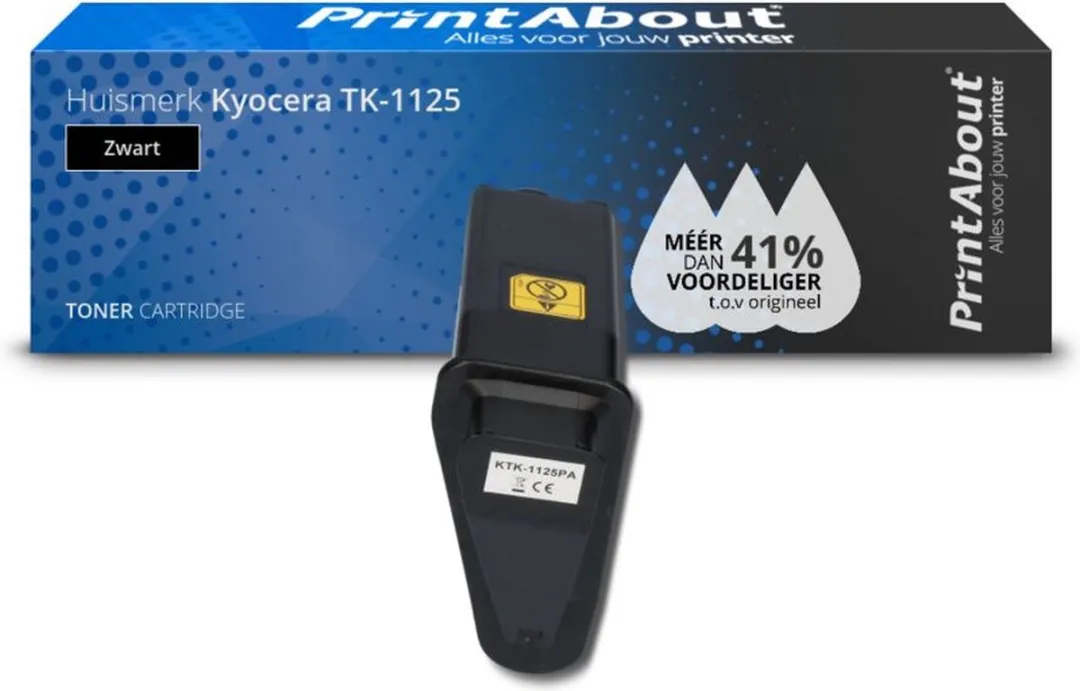PrintAbout TK-1125-PA Tonercartridge Zwart - 2.300 pagina's