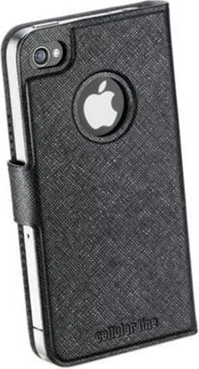 Cellularline BOOKSLIMIPHONE4BK mobiele telefoon behuizingen 8,89 cm (3.5'') Foli