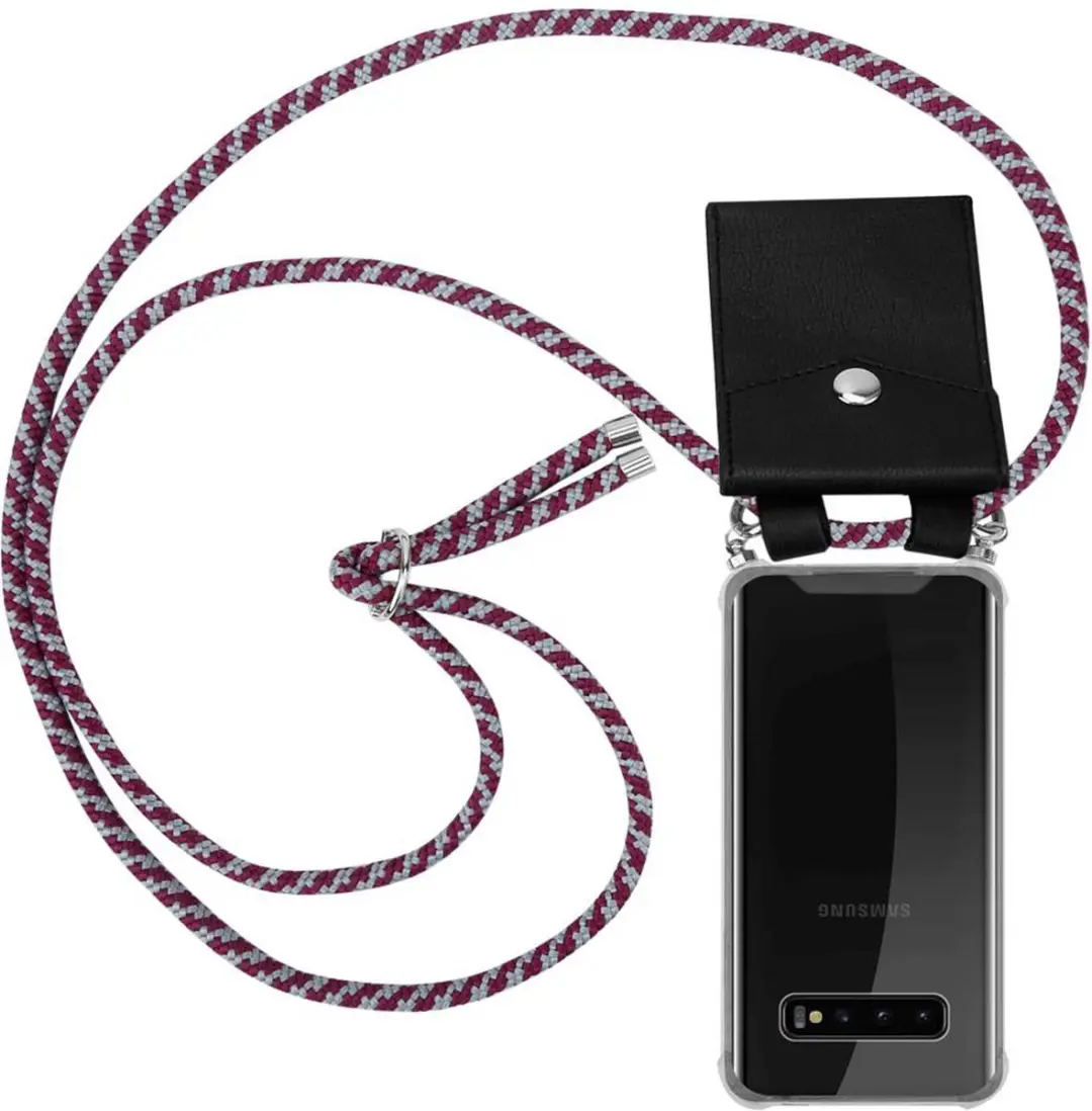 Cadorabo Hoesje geschikt voor Samsung Galaxy S10 PLUS in ROOD WIT