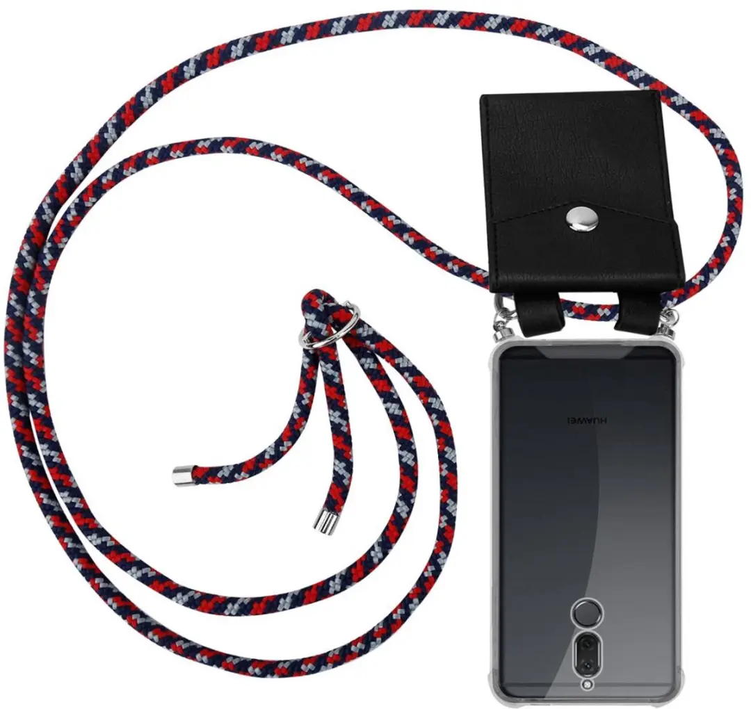 Cadorabo Hoesje geschikt voor Huawei MATE 10 LITE in ROOD BLAUW WIT