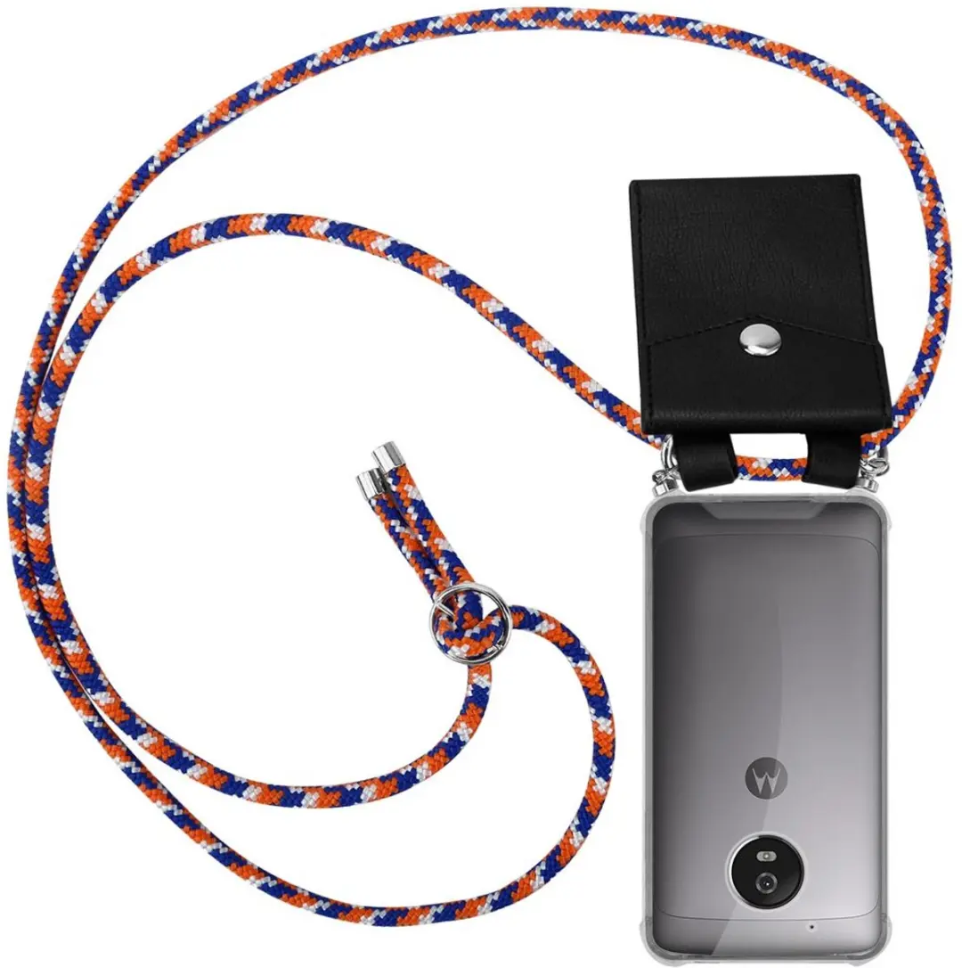 Cadorabo Hoesje geschikt voor Motorola MOTO G5 in ORANJE BLAUW WIT