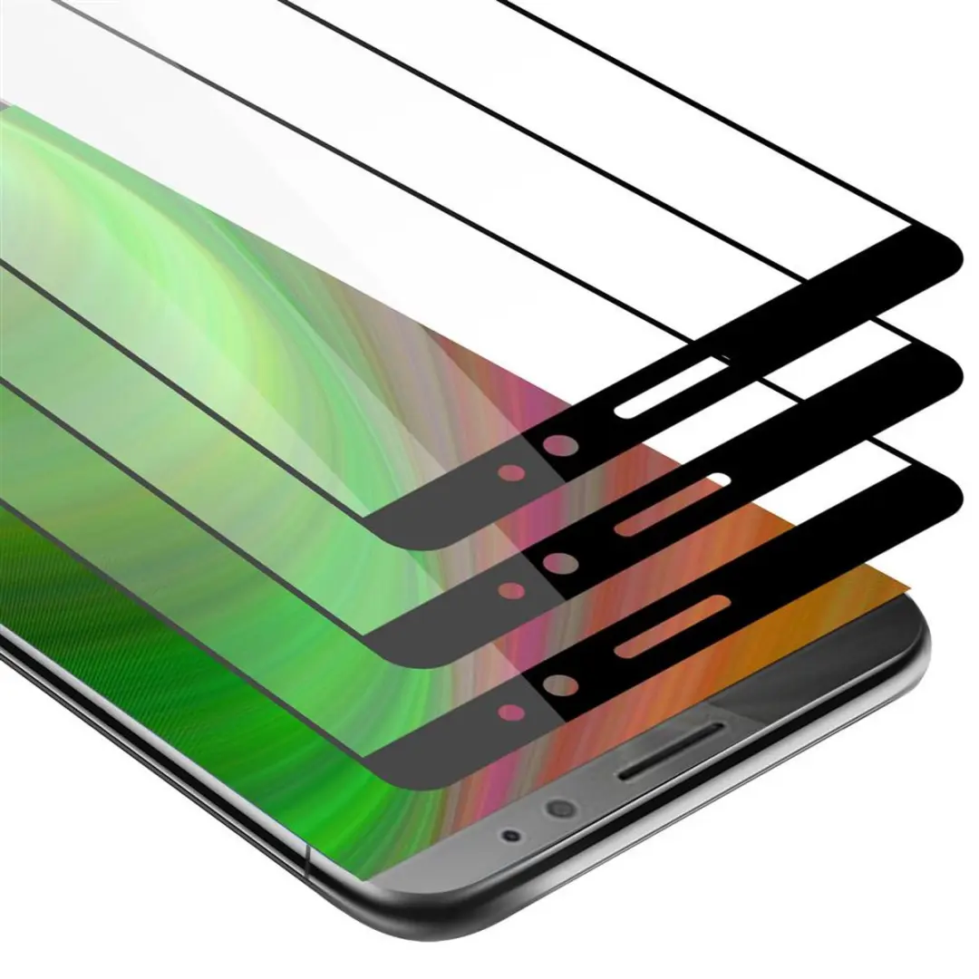 Cadorabo 3x Screenprotector geschikt voor Huawei MATE 8 Volledig scherm pantserf