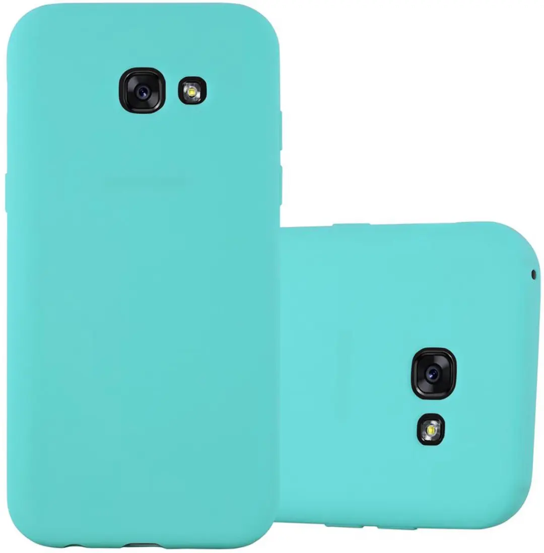 Cadorabo Hoesje geschikt voor Samsung Galaxy A7 2017 in CANDY BLAUW