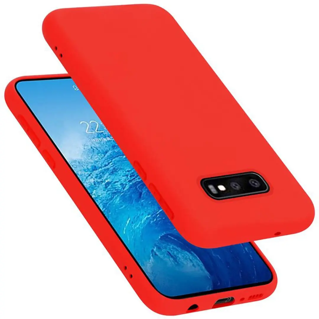 Cadorabo Hoesje geschikt voor Samsung Galaxy S10e in LIQUID ROOD