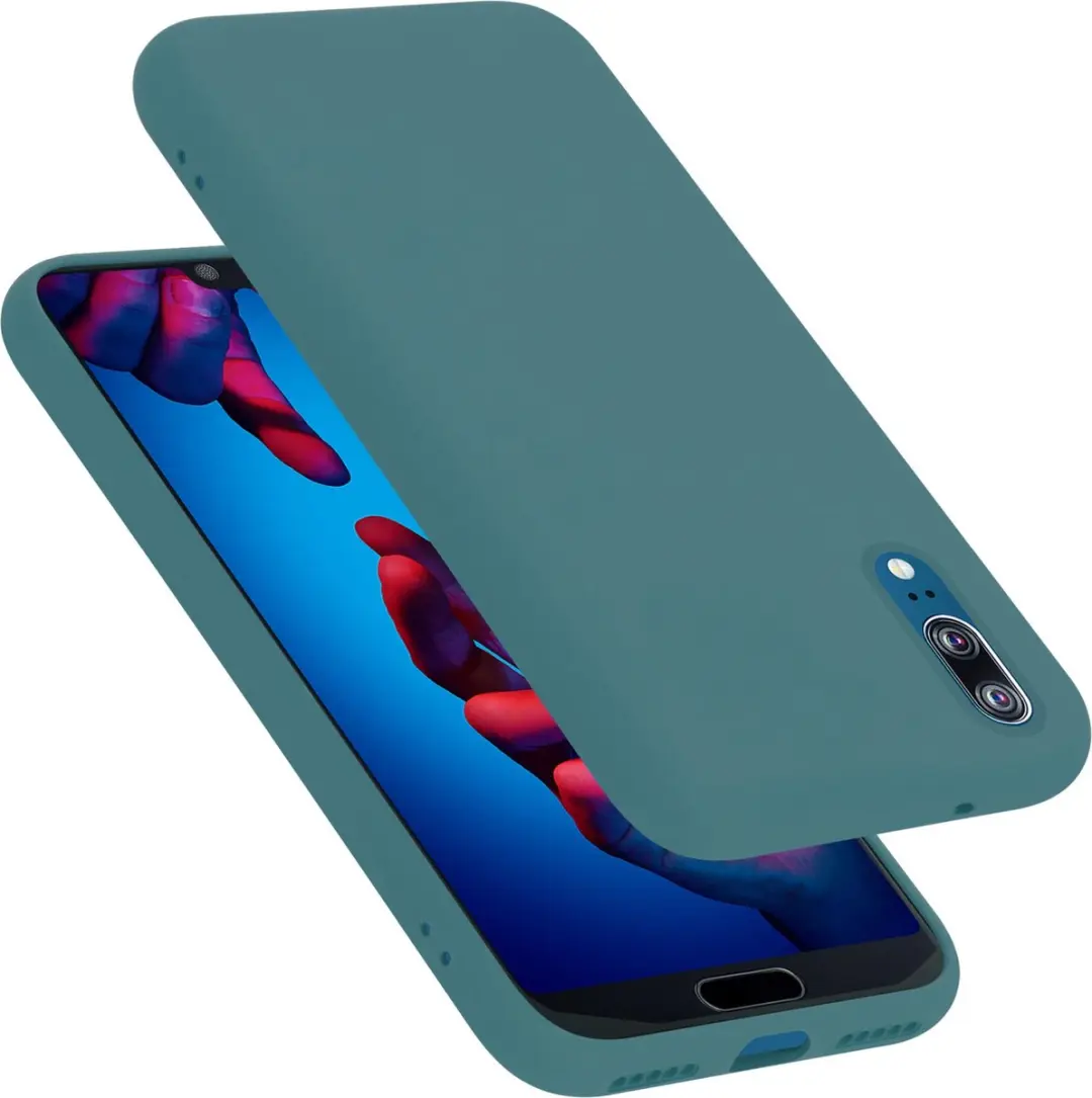 Cadorabo Hoesje geschikt voor Huawei P20 in LIQUID GROEN
