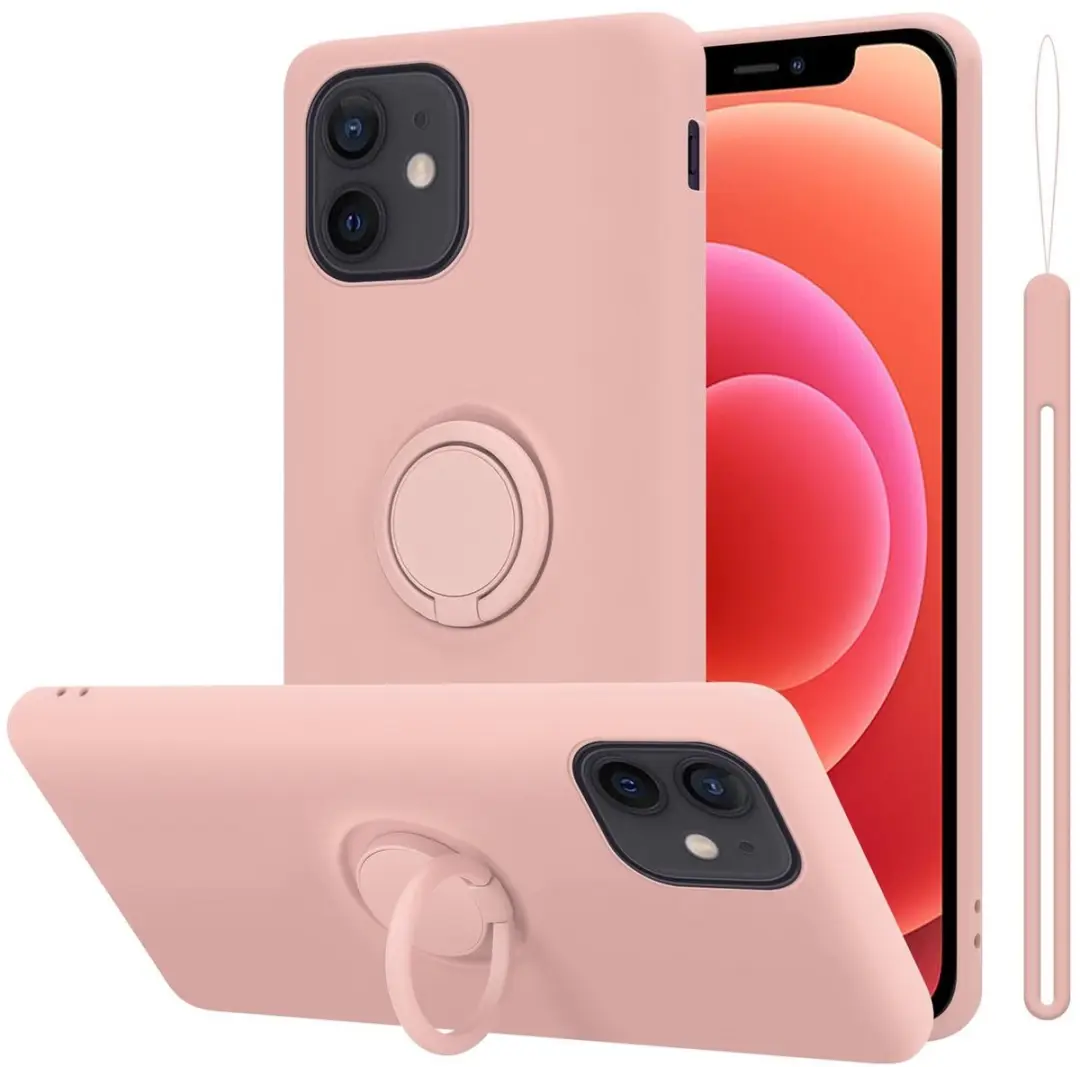 Cadorabo Hoesje geschikt voor Apple iPhone 12 MINI in LIQUID ROZE