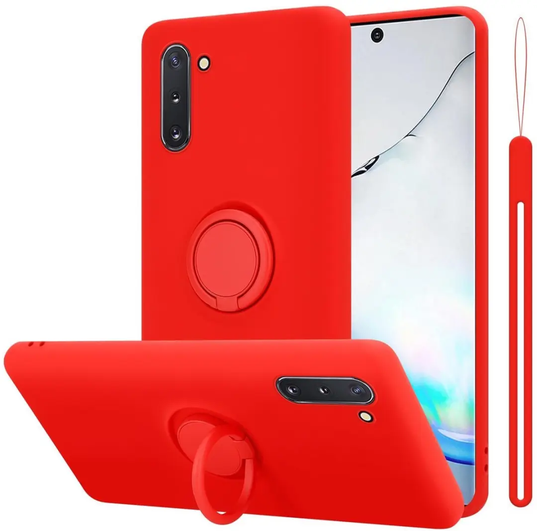 Cadorabo Hoesje geschikt voor Samsung Galaxy NOTE 10 in LIQUID ROOD