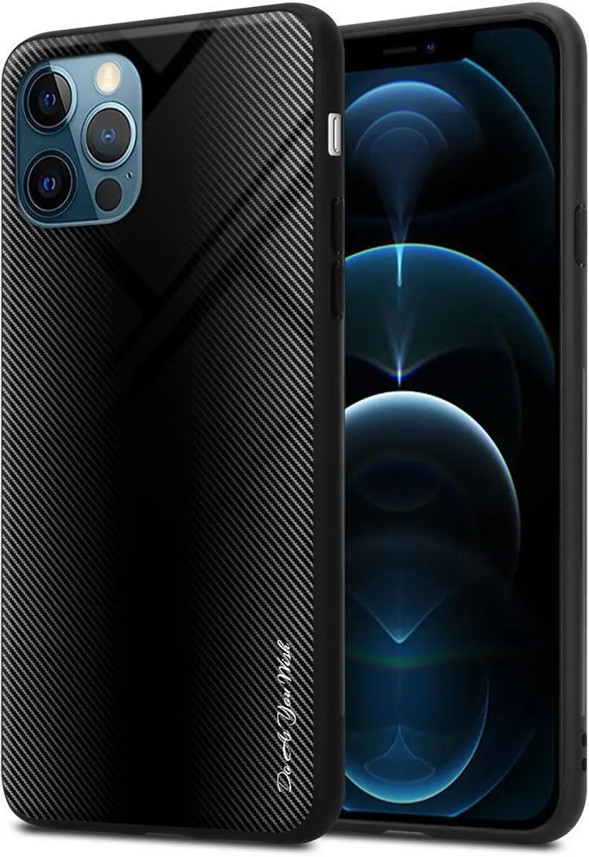 Cadorabo Hoesje geschikt voor Apple iPhone 12 / 12 PRO in OPAAL ZWART