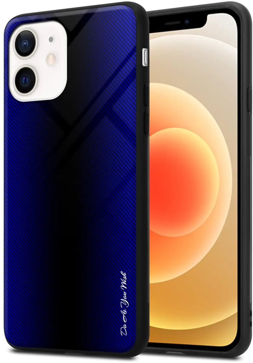 Cadorabo Hoesje geschikt voor Apple iPhone 12 MINI in KOBALT PAARS