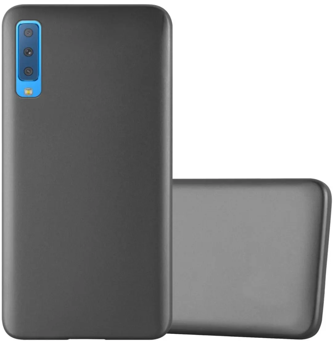 Cadorabo Hoesje geschikt voor Samsung Galaxy A7 2018 in METALLIC GRIJS