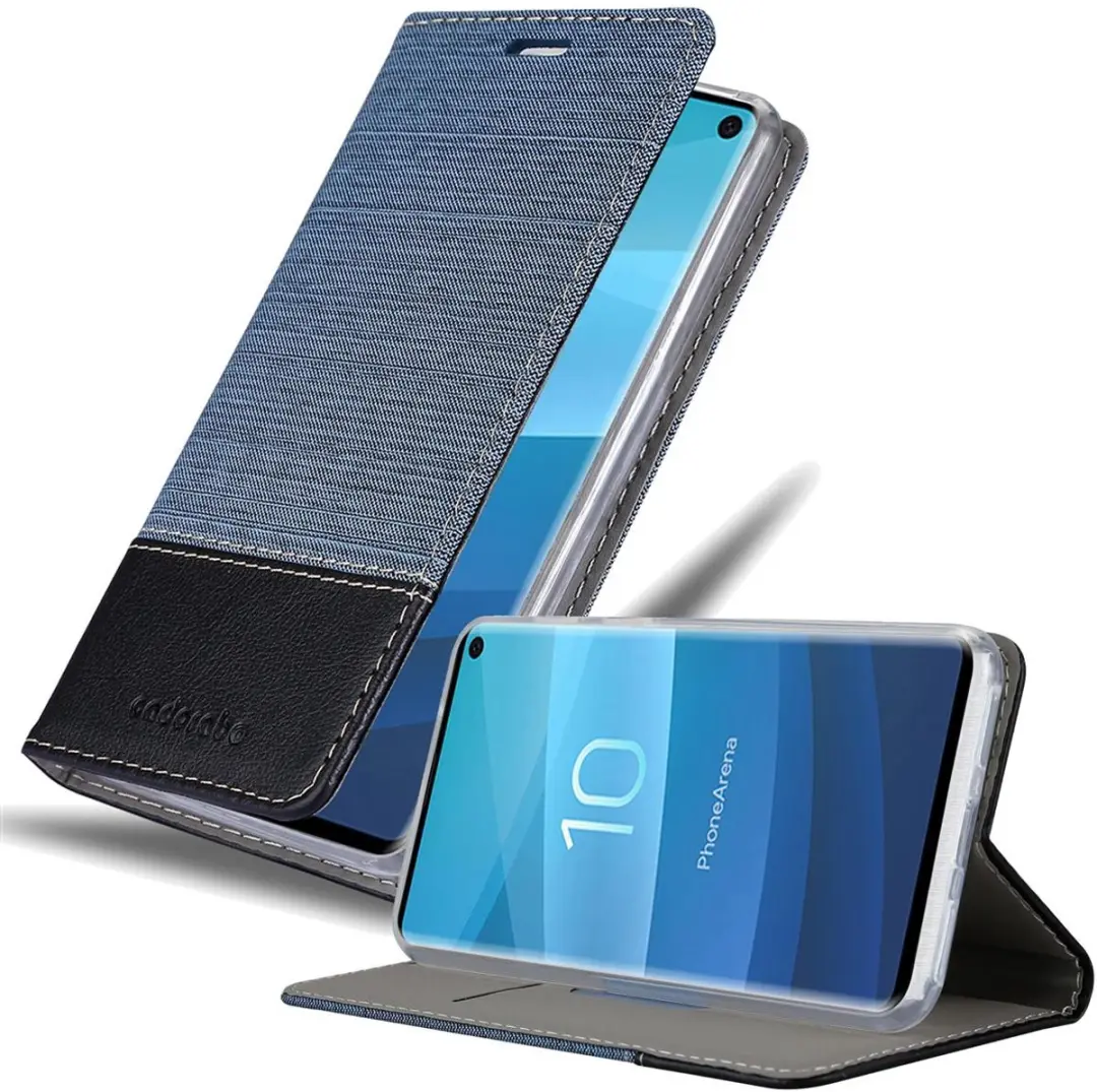 Cadorabo Hoesje geschikt voor Samsung Galaxy S10 5G in DONKERBLAUW ZWART