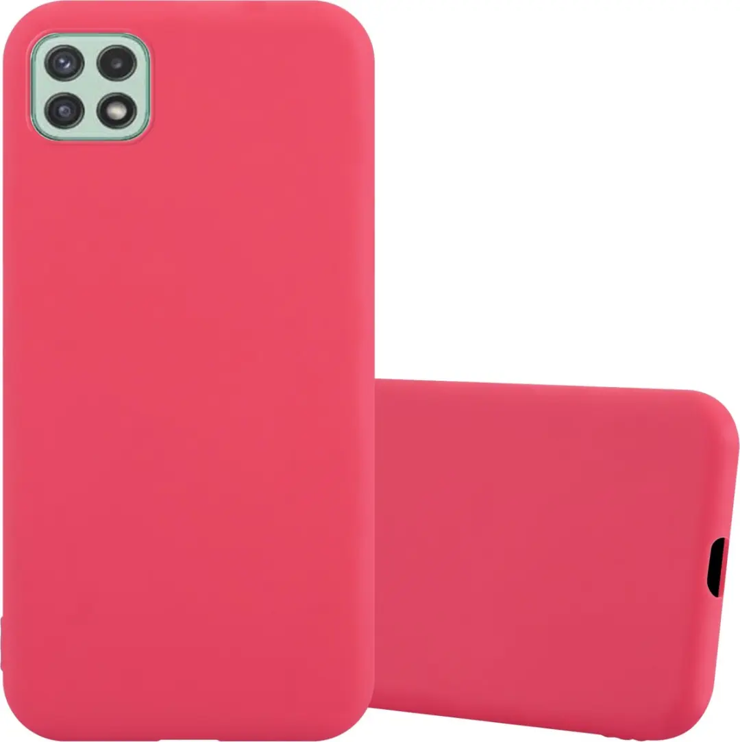 Cadorabo Hoesje geschikt voor Samsung Galaxy A22 5G in CANDY ROOD