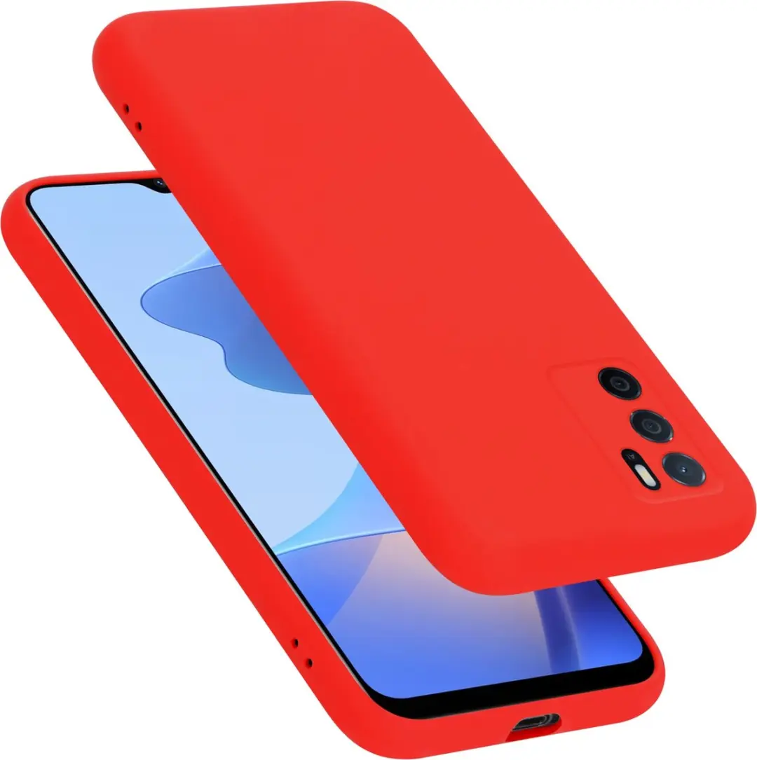 Cadorabo Hoesje geschikt voor Oppo A16s / A54s in LIQUID ROOD