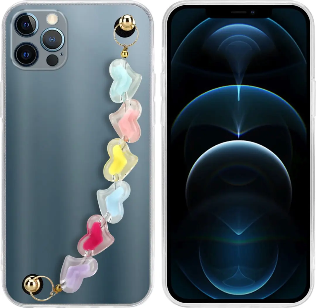 Cadorabo Hoesje geschikt voor Apple iPhone 12 PRO MAX in Transparant met kleurri