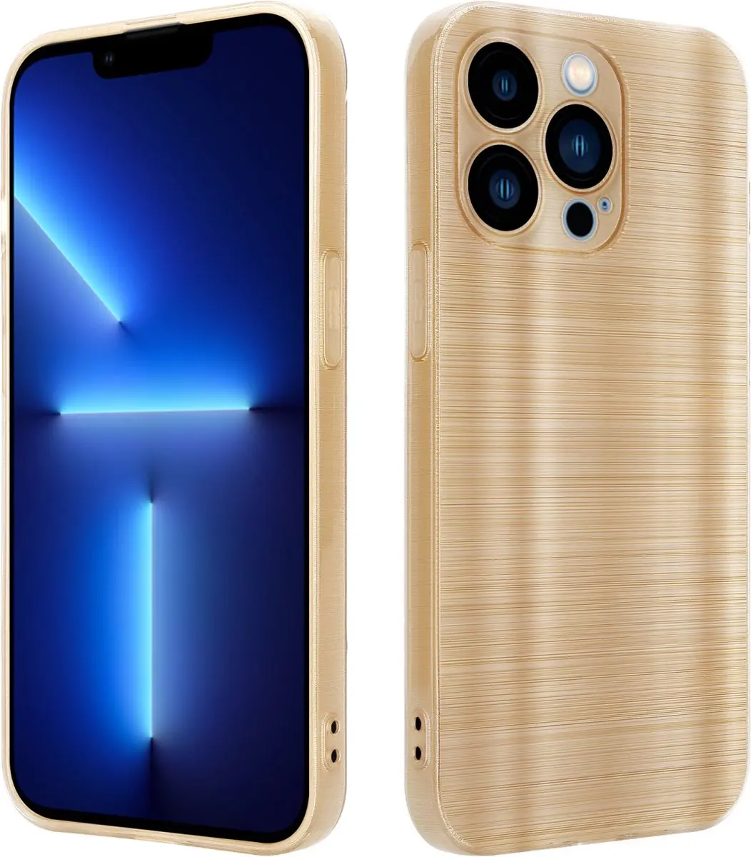 Cadorabo Hoesje geschikt voor Apple iPhone 13 PRO in Brushed Goud