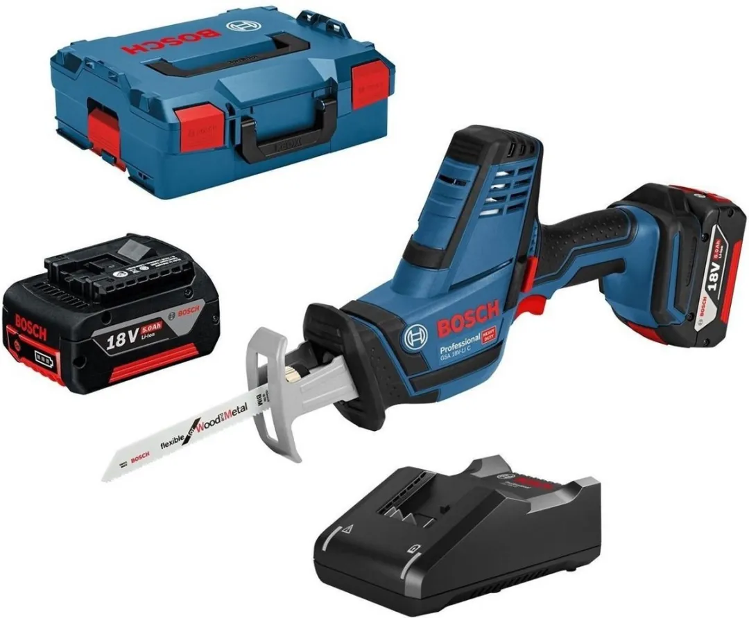 Bosch Professional GSA 18V-LI C Reciprozaag - 2x 5000mAh + Lader - afbeelding 2 van 6