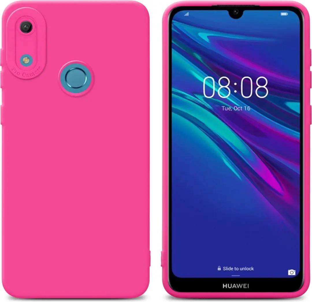 Cadorabo Hoesje geschikt voor Huawei Y6 2019 in FLUID HOTPINK