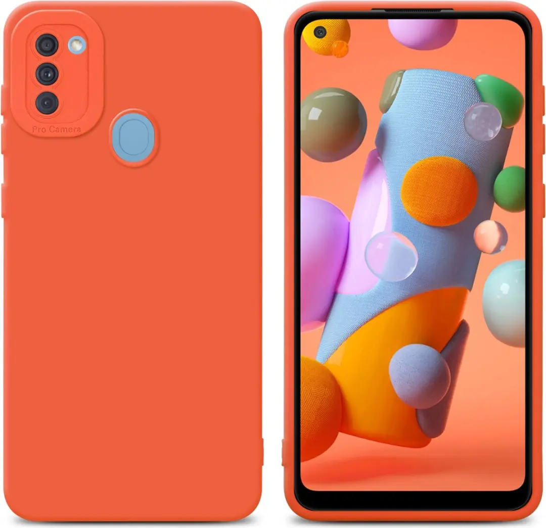 Cadorabo Hoesje geschikt voor Samsung Galaxy A11 / M11 in FLUID ORANJE