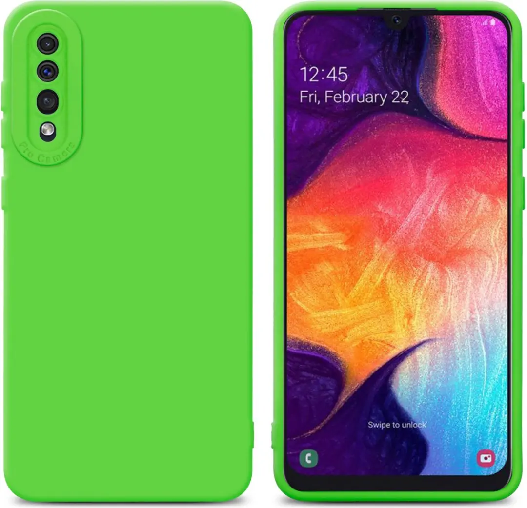 Cadorabo Hoesje geschikt voor Samsung Galaxy A50 4G / A50s / A30s in FLUID GROEN